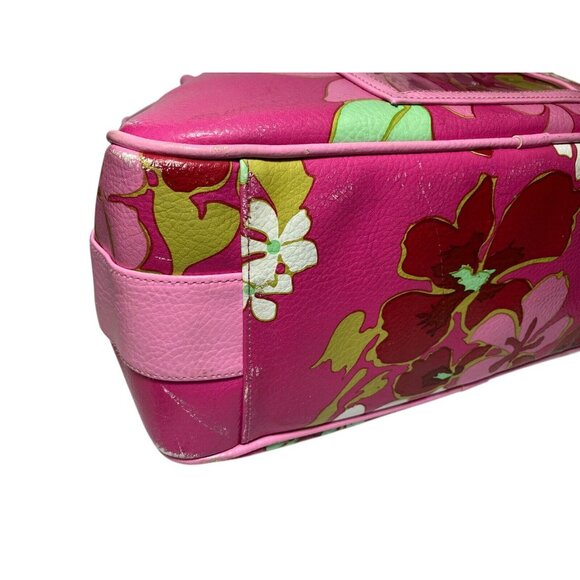 Roxy Floral Pink Bag Hawaiian Plumeria Carry On Travel Gym Tote 90s Y2K - Picture 13 of 16